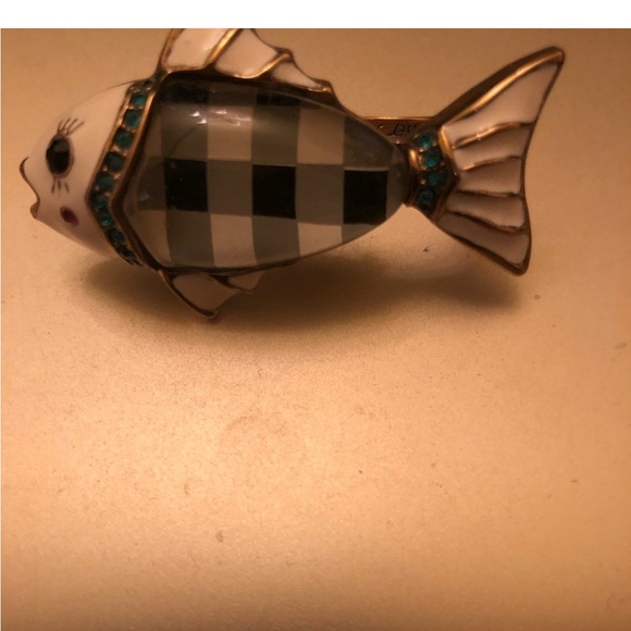 Betsey Johnson vintage two finger fish ring Ring for two fingers Unique Style - Picture 3 of 5